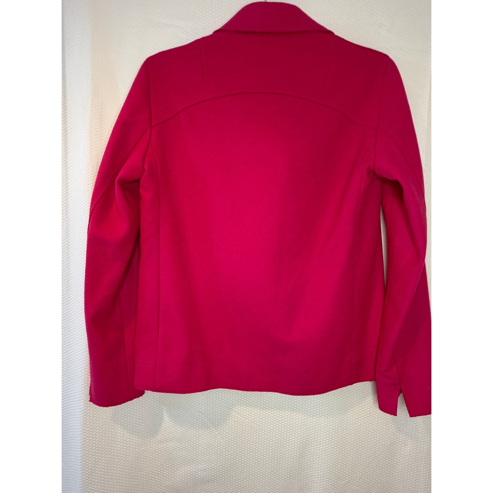 Akris Punto Pink Wool Blend Moto Jacket Women 4 Fair - Picture 16 of 16